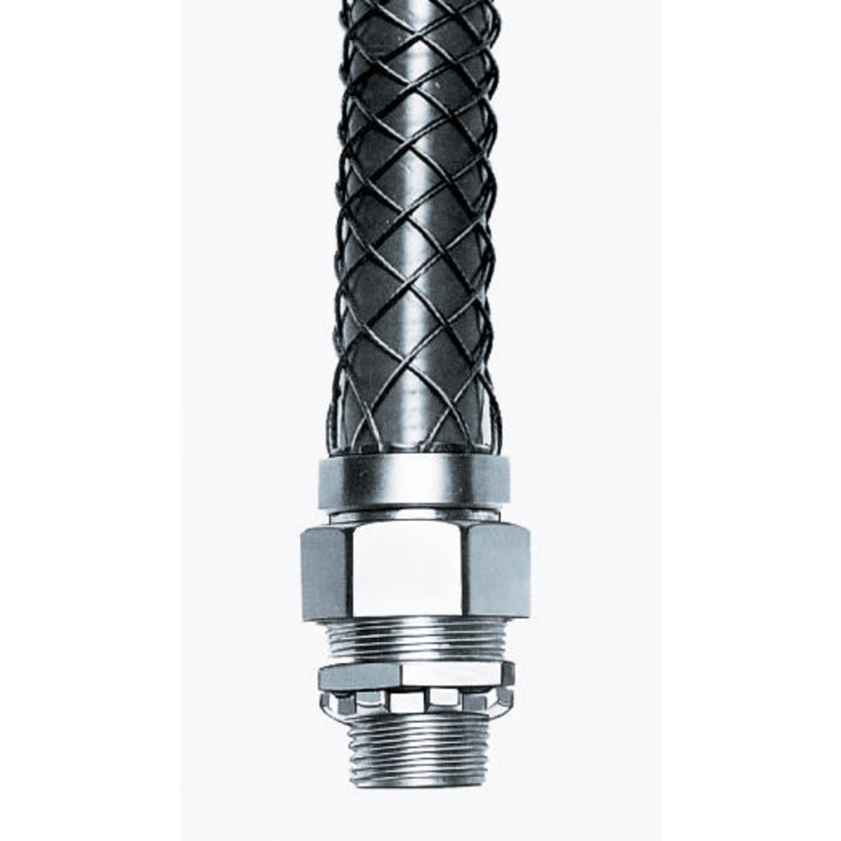 Liquid Tight Connector, Insulated Straight Male, 2", with Mesh
