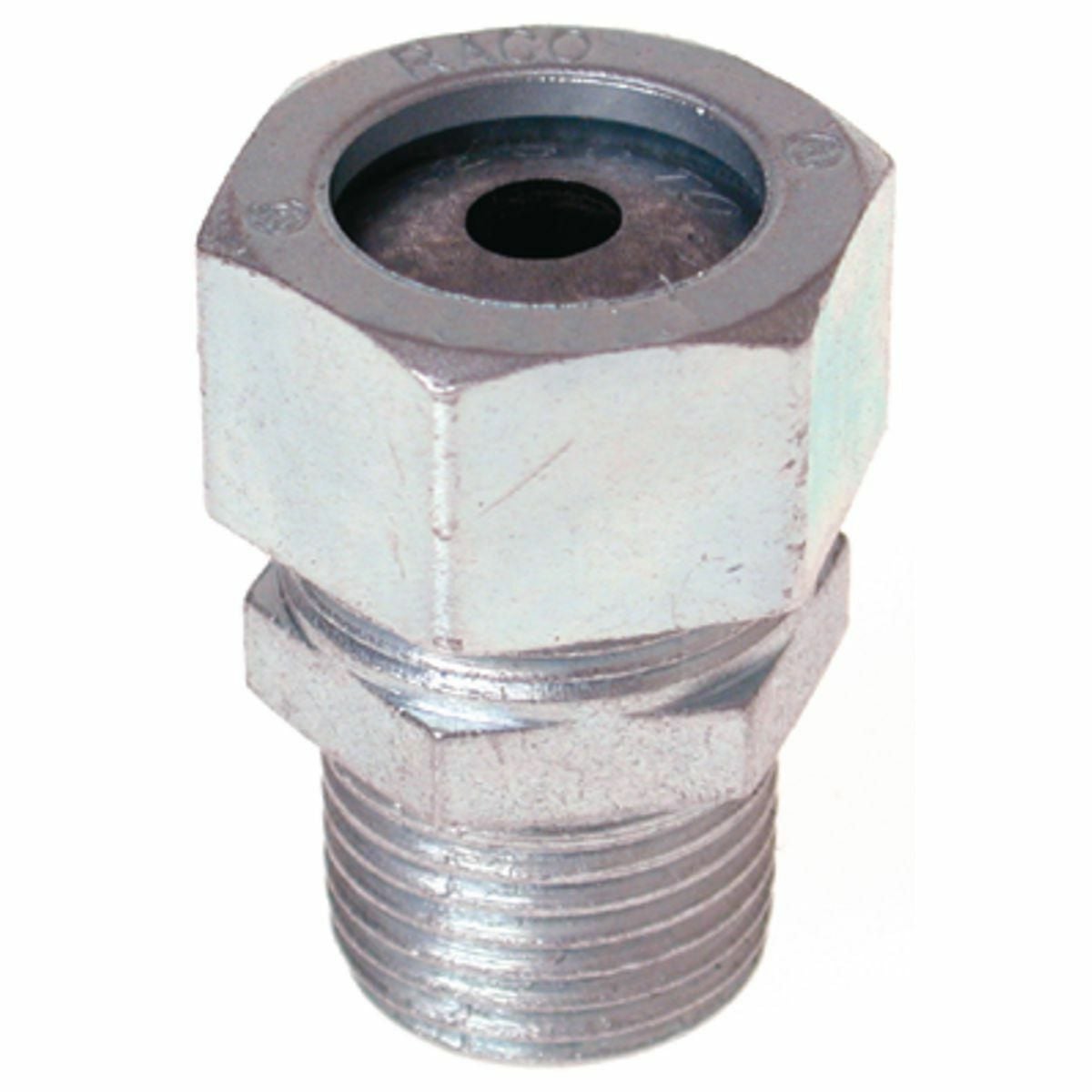 3/4 IN Straight Strain Relief Cord Connectors Steel/Malleable Iron, .250- .375In. Cable Ranges