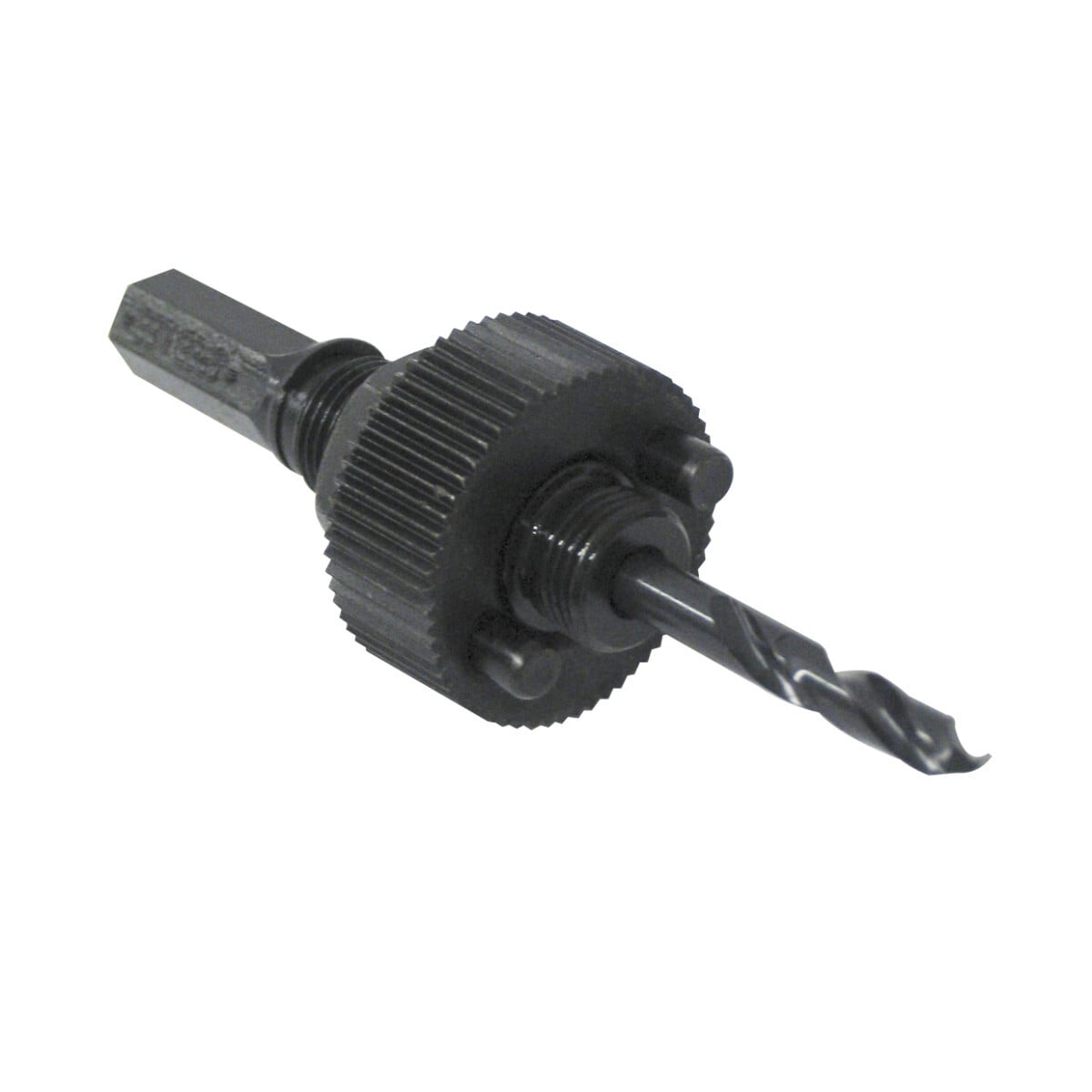 Shank Arbor with High-Speed Steel Pilot Drill Bit in Clamshell.  7/16" shank, 1/2" minimum chuck size.  Use with 1-1/4" - 6" Hole Saws.  The best arbor in the industry ensures a solid connection without any gaps or wobbling.  Arbors include replaceable, high-speed steel pilot drill.  Pilot drills have unique split-point tip design.  Use with Greenlee bi-metal hole saws, recessed light holesaws and carbide-grit hole saws (carbide-tipped pilot drill sold separately).  Can be used with Greenlee #901 or #904 bit extensions.