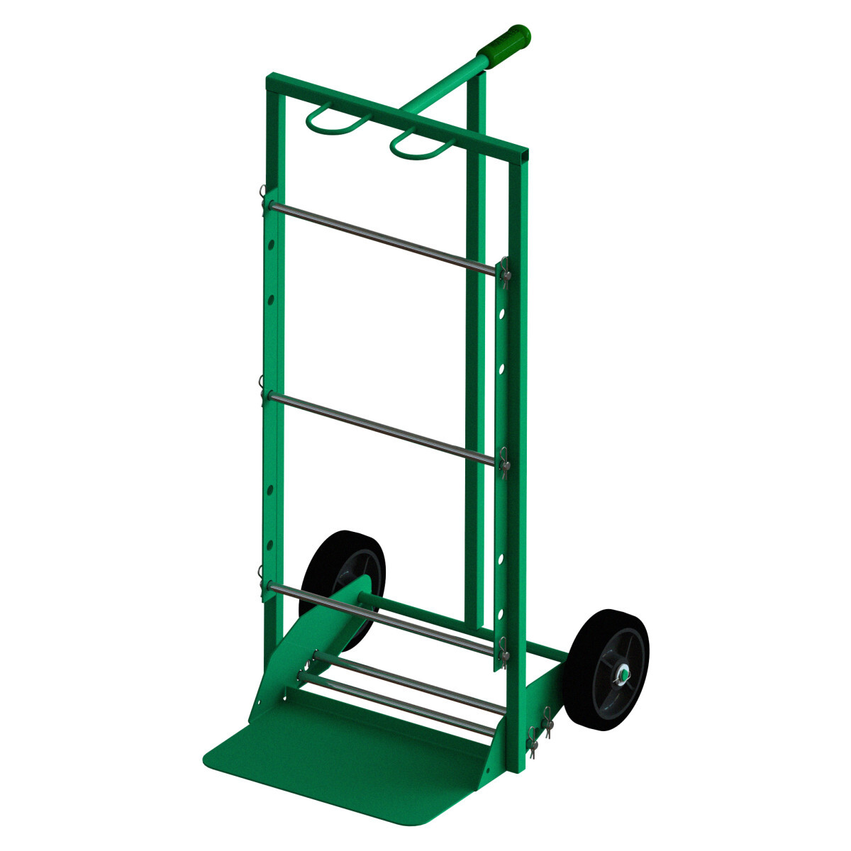 Heavy-Duty Wheels For Durability And Easy Transporting, Dual Heavy-Duty Wire Guides For Dispensing Multiple Wires In All Directions, Only 23 In Wide To Fit Through Narrow Doorways, Comes With Five 5/8 IN (16 MM) Diameter Reel Spindles For Storing And Dispensing Up To Fieen Spools Of #14 Thhn Wire, Storage Space For Three (3) Spindles And Clips Eliminates Loose Parts When They Are Not InUse, Expander Kit Available To Increase Capacity By 60 PCT