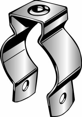 Conduit Hanger, Fits 1-1/2" EMT or 1-1/4" Rigid/IMC, Type 304 Stainless Steel