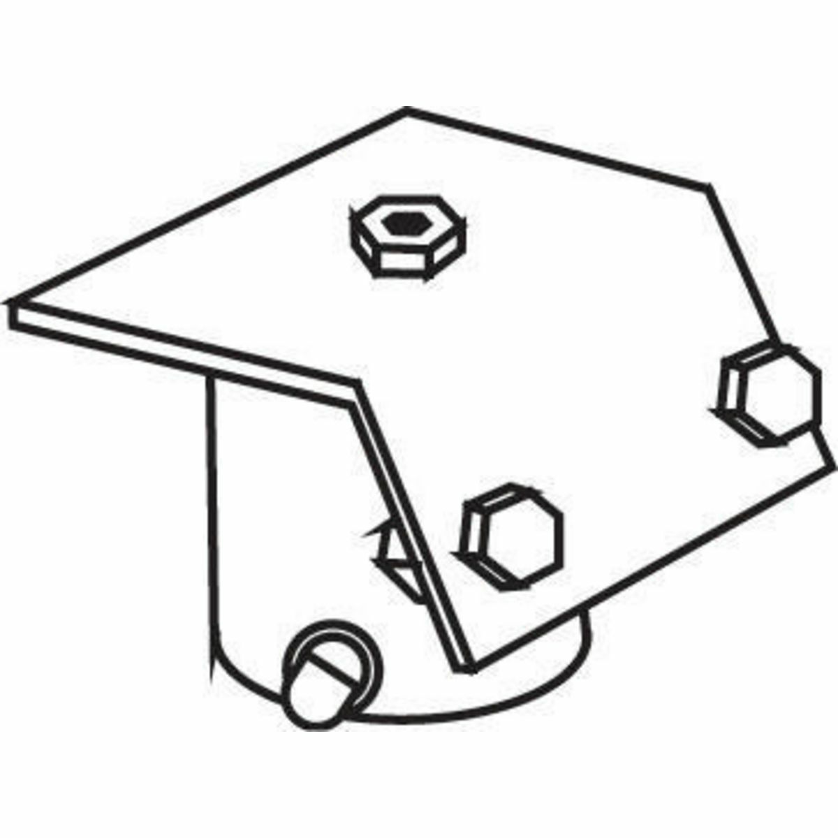 Slipfitter for 2 in (2-3/8 in OD) tenon and SLS Integral fixture.