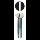 Oval Head Wall Plate Screw, Steel material, 1 in. length, #6-32 thread size, White head color, Painted finish, Slotted drive
