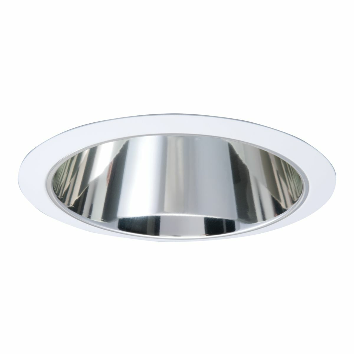 6" Trim Reflector Cone White with Clear Specular Reflector Cone