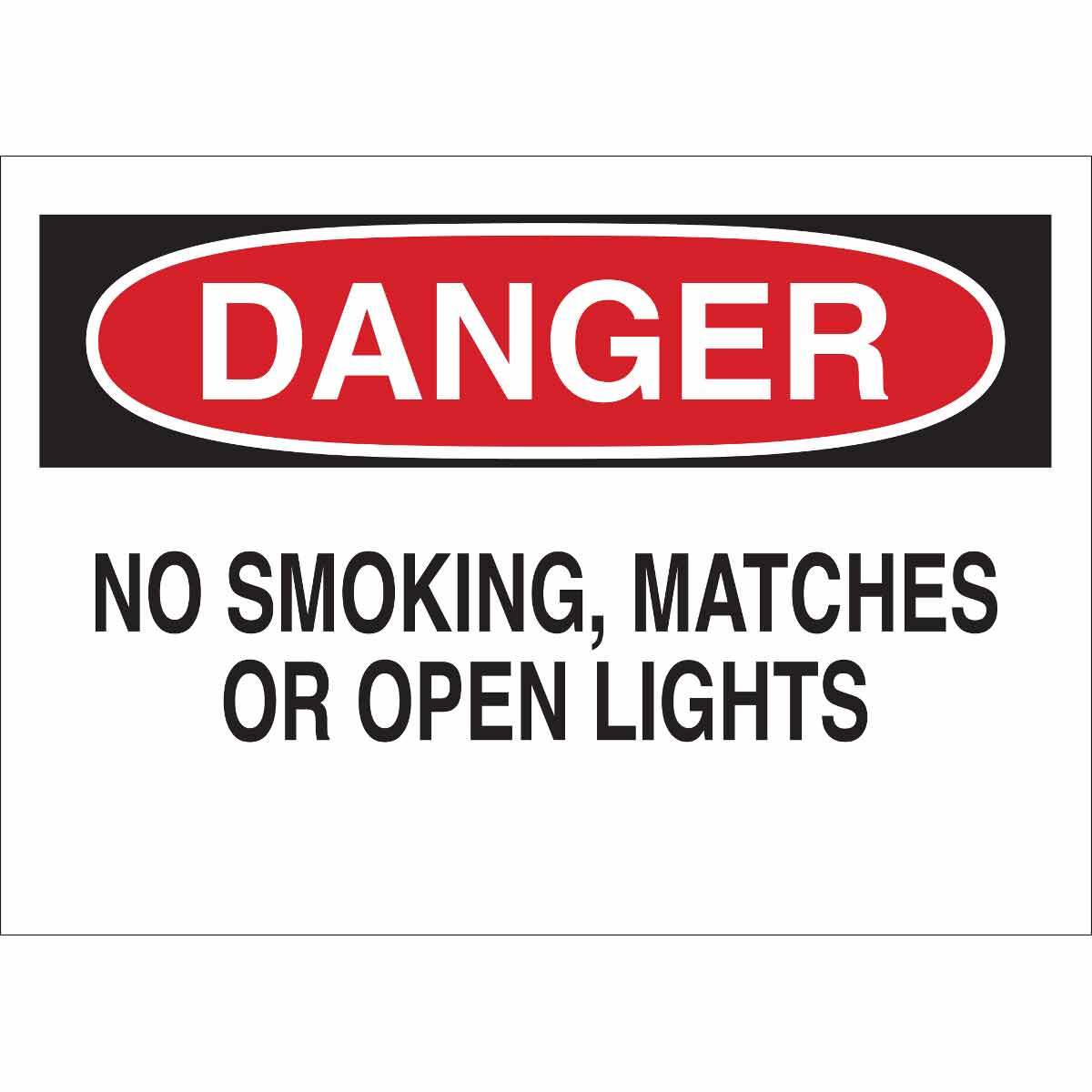 B555 10X14 RED/BLK/WHT DANGER NO SMOKING