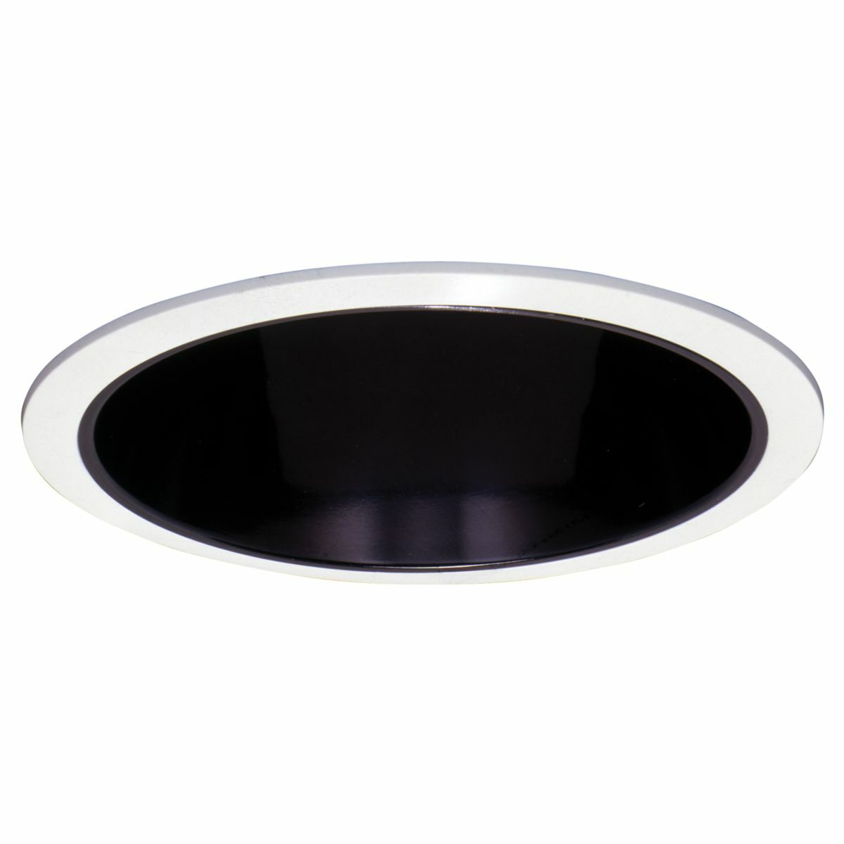 6" Trim Reflector Cone White Trim with Specular Black Reflector Cone