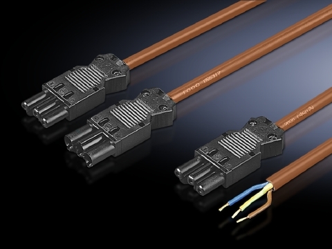 Connection cable, Through-wiring/power supply via connection component SZ 2507.500 (with socket and connector)