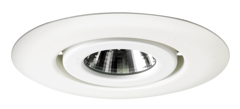 The 4-inch flush gimbal ring with GU10 base is available with a trim ring in satin chrome. Requires GUWHIP.