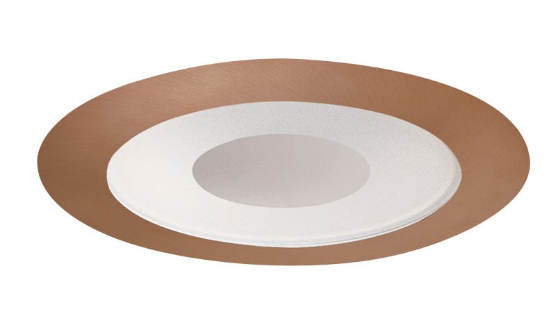 4" Adjustable Frosted Lens with Clear Center Trim
