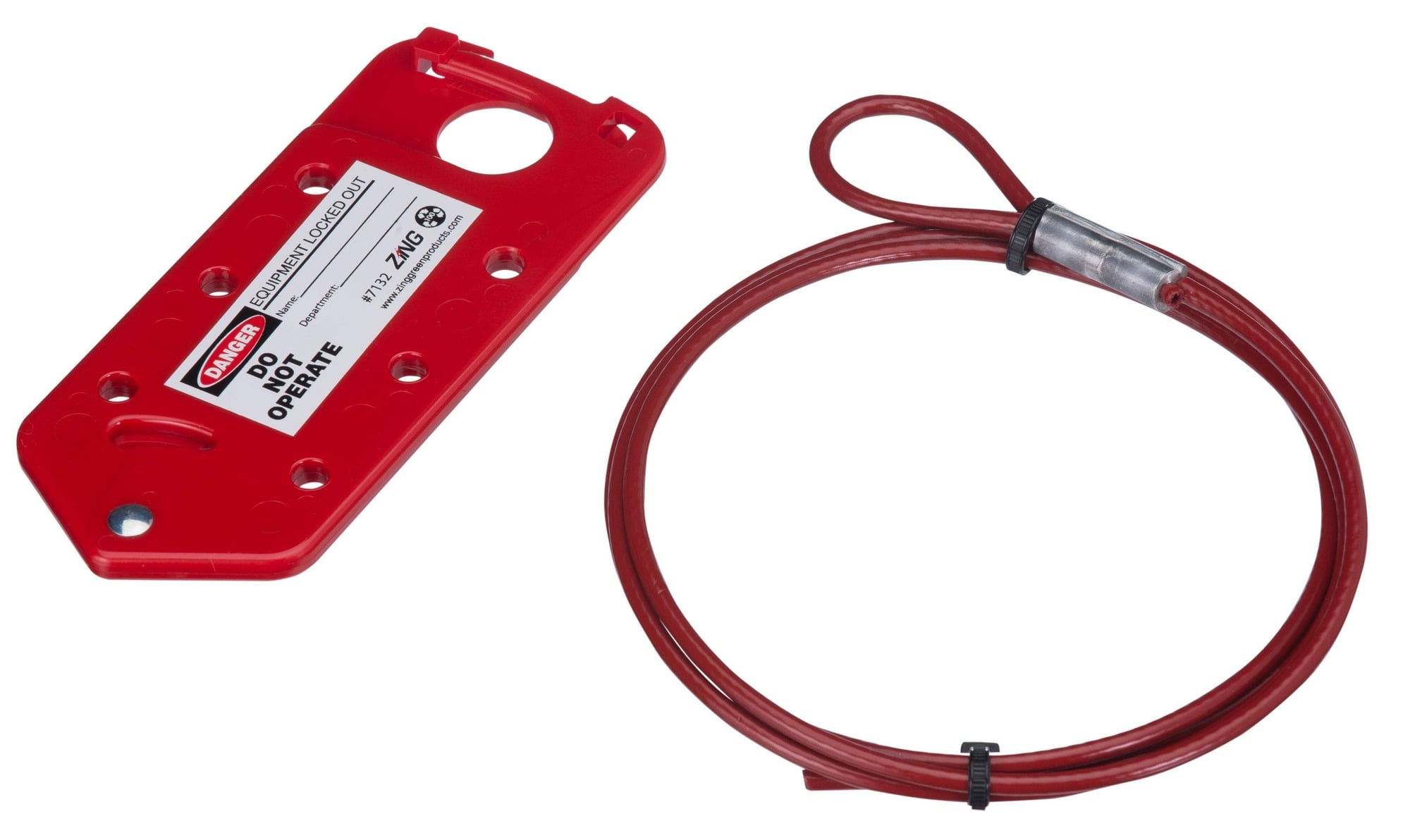 IDEAL, Cable Lockout, Material: Steel Cable, Length: 6 FT, Finish: Plastic-Coated, Capacity: Up To Six 9/32 IN Padlocks