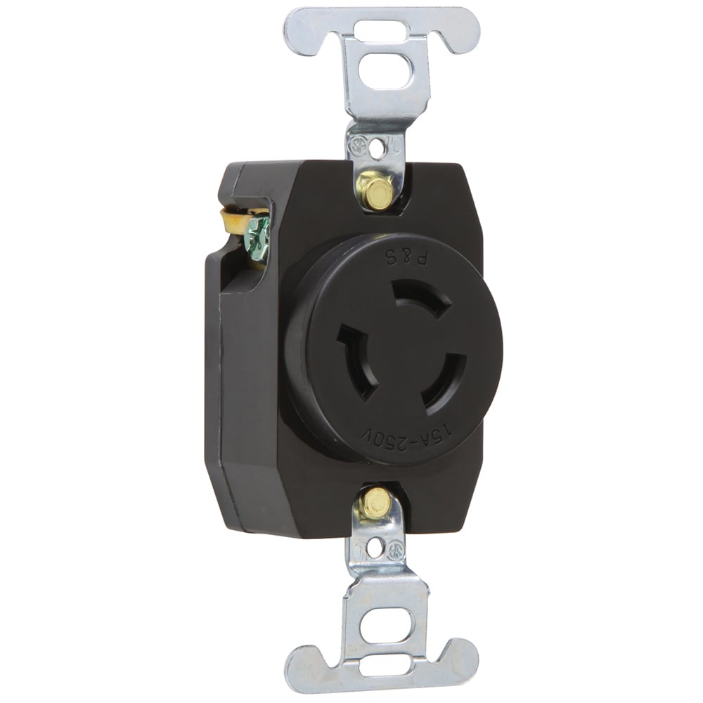Receptacle Single 15amp 250volt Turnlok
