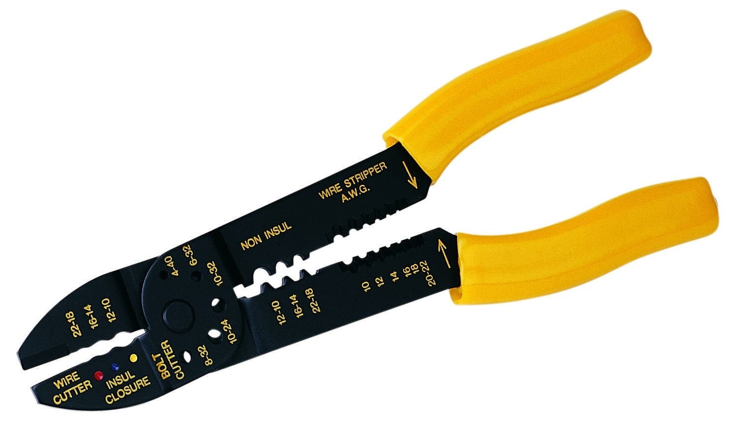 Multi-Crimp/Strip Tool, Capacity: 10 - 22 AWG Wire, Number Of Tools: 1, For Stripping 10 - 22 AWG Wire, Cuts Bolts