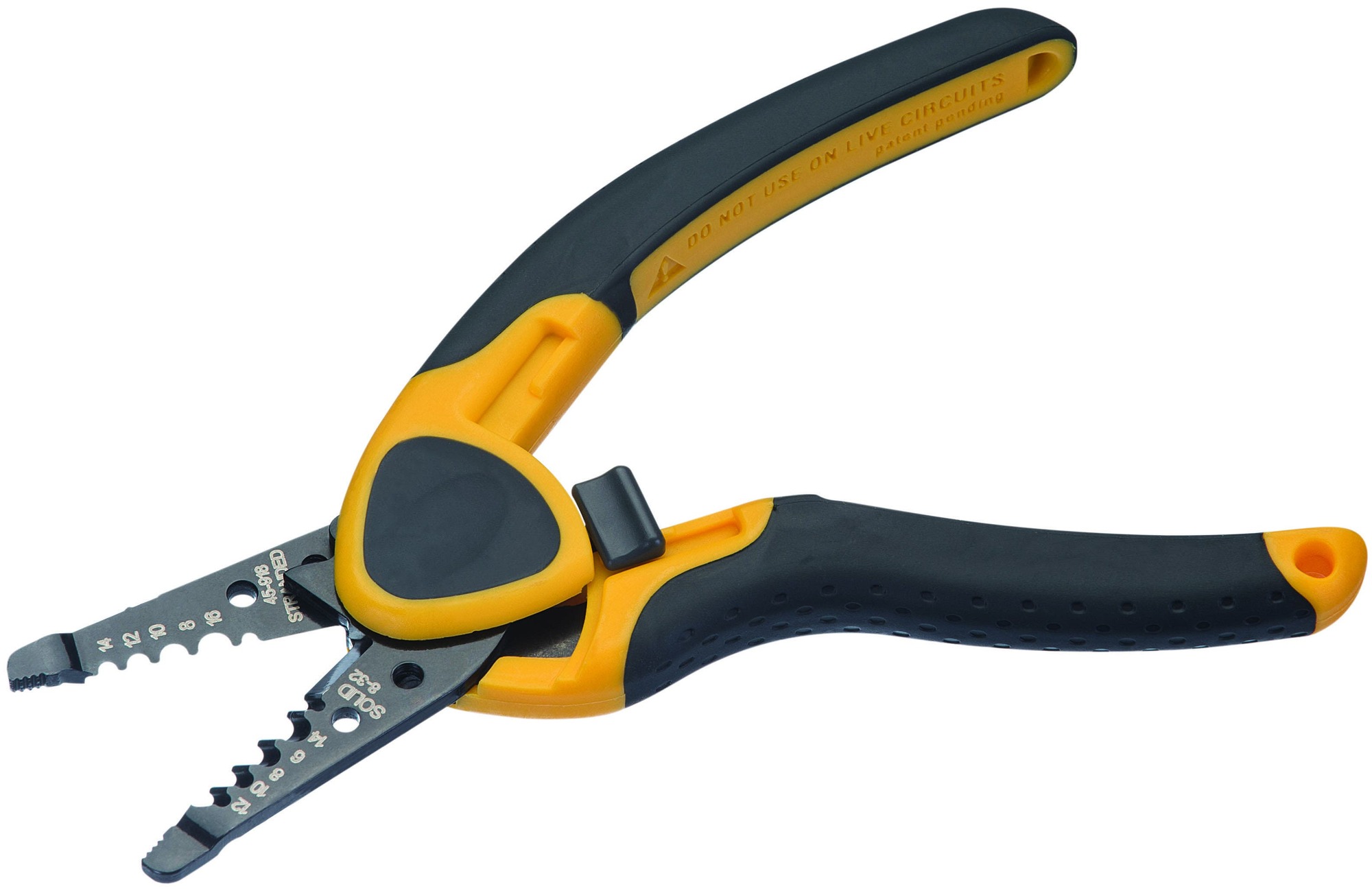Kinetic Reflex T-Stripper Wire Stripper, Size: 6 - 14 AWG Solid, 8 - 16 AWG Stranded, Textured Non-Slip Santoprene Grips Cushion Handle
