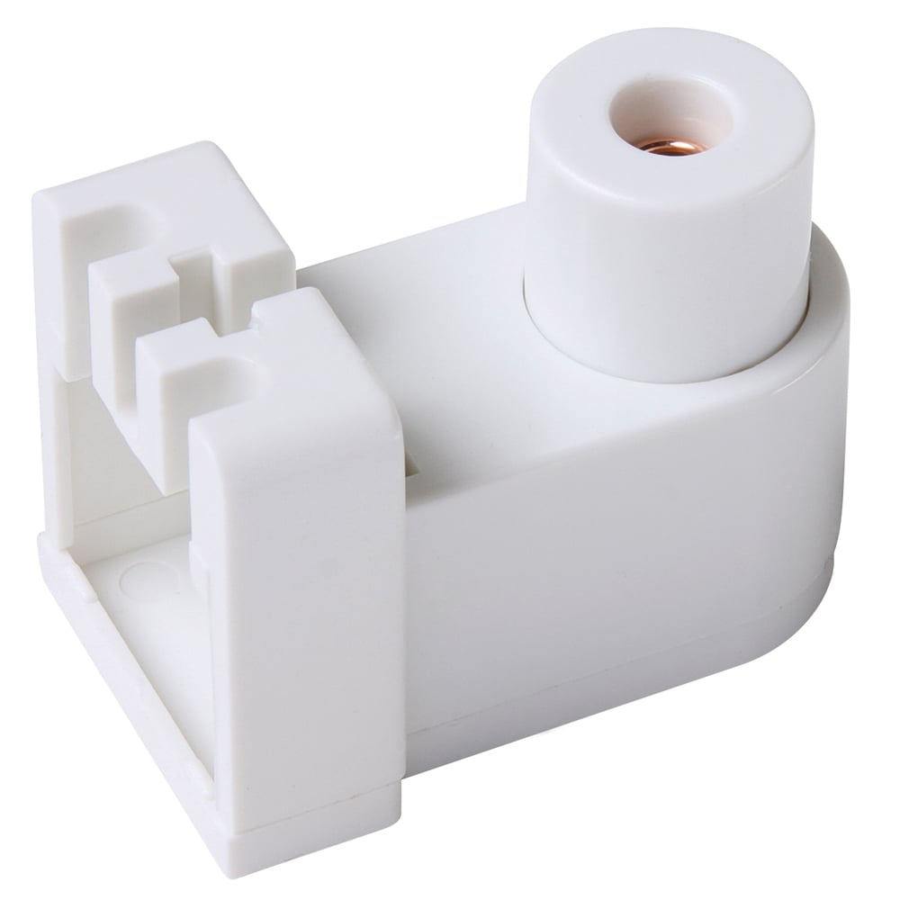 Pedestal type, recessed, plunger, quick wire terminals (for all sizes of lamps t-12, t-8 and t-6). White.