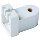 Pedestal type, recessed, fixed, quick wire terminals (for all size lamps t-12. t-8, t-6). White.