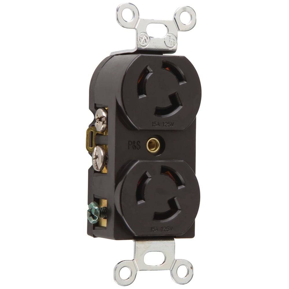 Turnlok Duplex Receptacle 3wire 15amp 125v