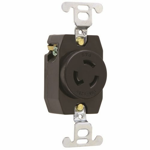 Turnlok Single Receptacle 3wire 15amp 125v