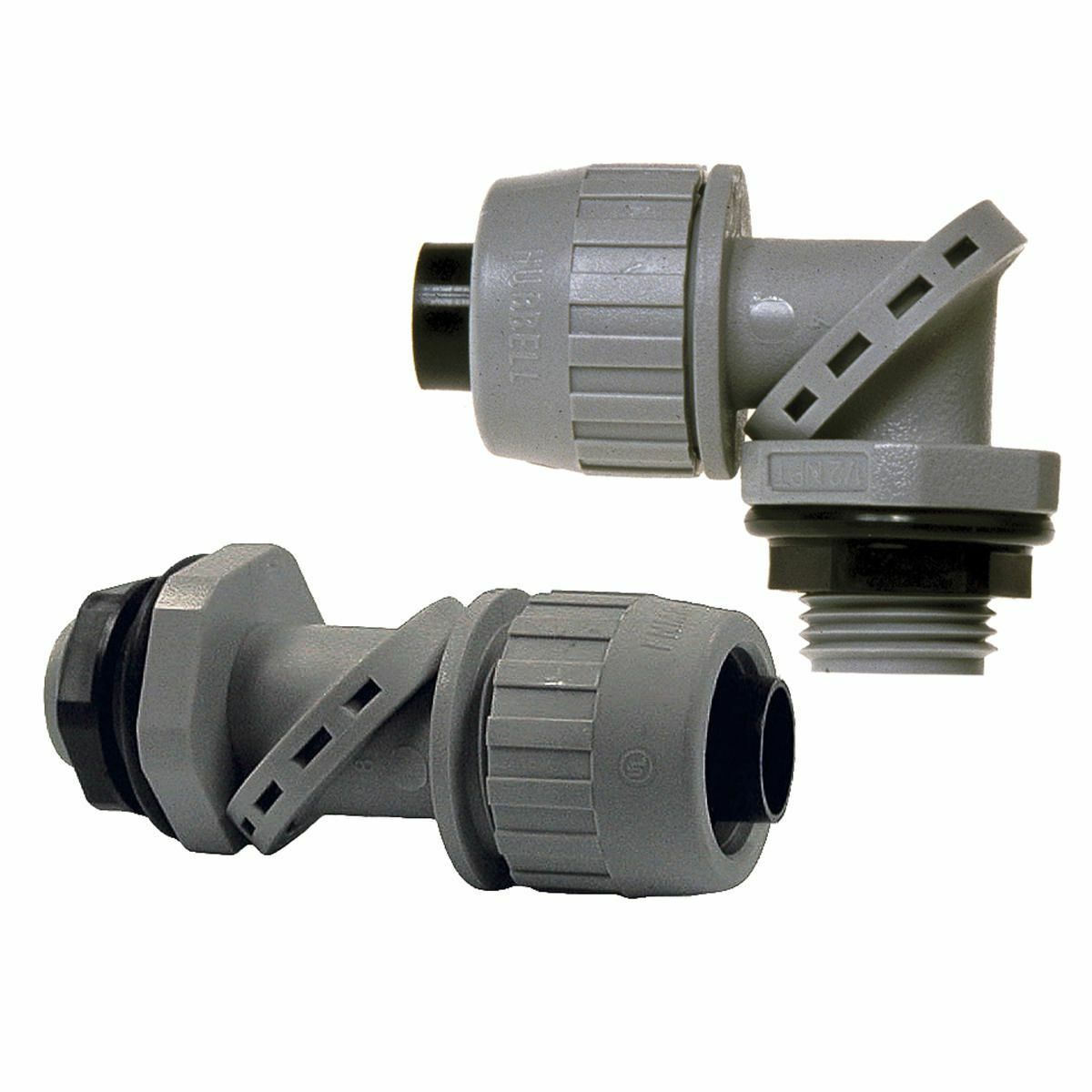 Straight to 90 Degree Type B Swivel Lok Connector, Nylon, 1/2 In. Trade Size