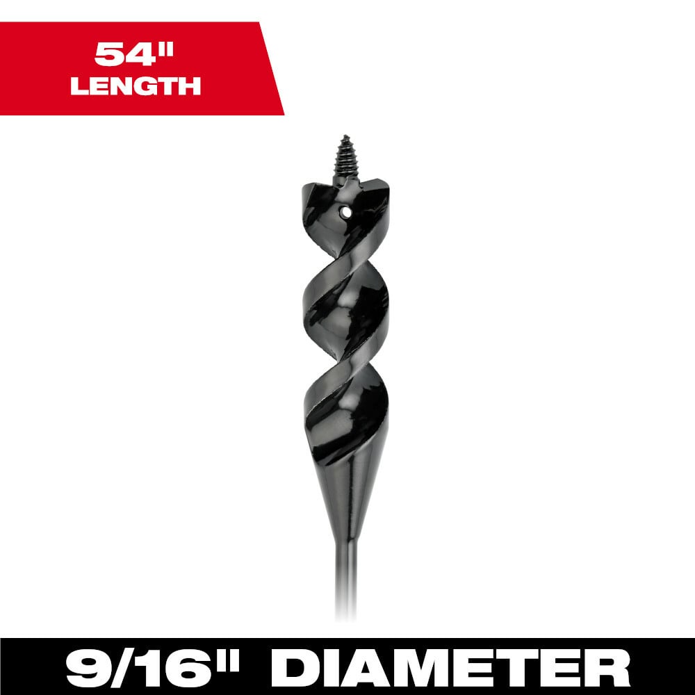 9/16 x 54" Flexible Cable Auger Bit