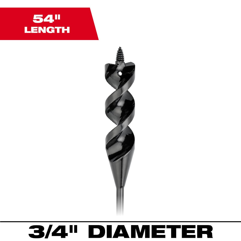 3/4 x 54" Flexible Cable Auger Bit