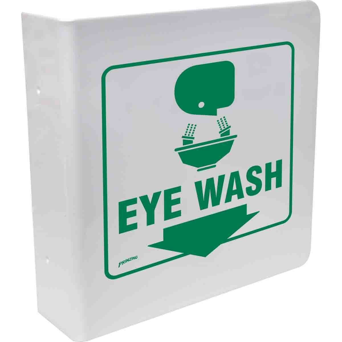 Sign,B450,9x12,Gr/Wt,EYE WASH,1EA