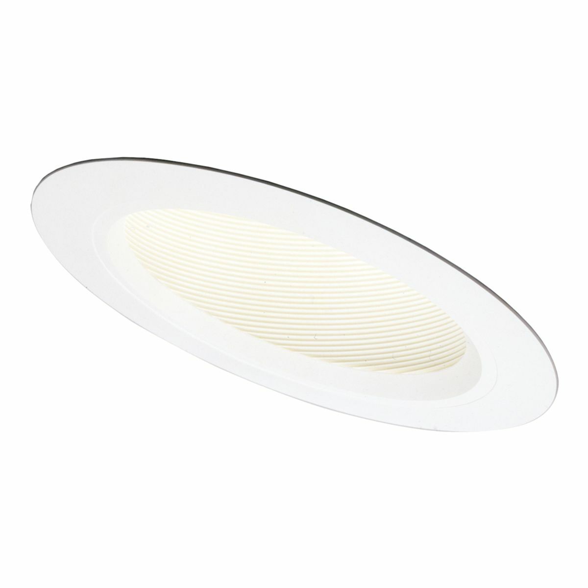 6" Trim Baffle - Slope Ceiling Trim White Trim with White Coilex Baffle