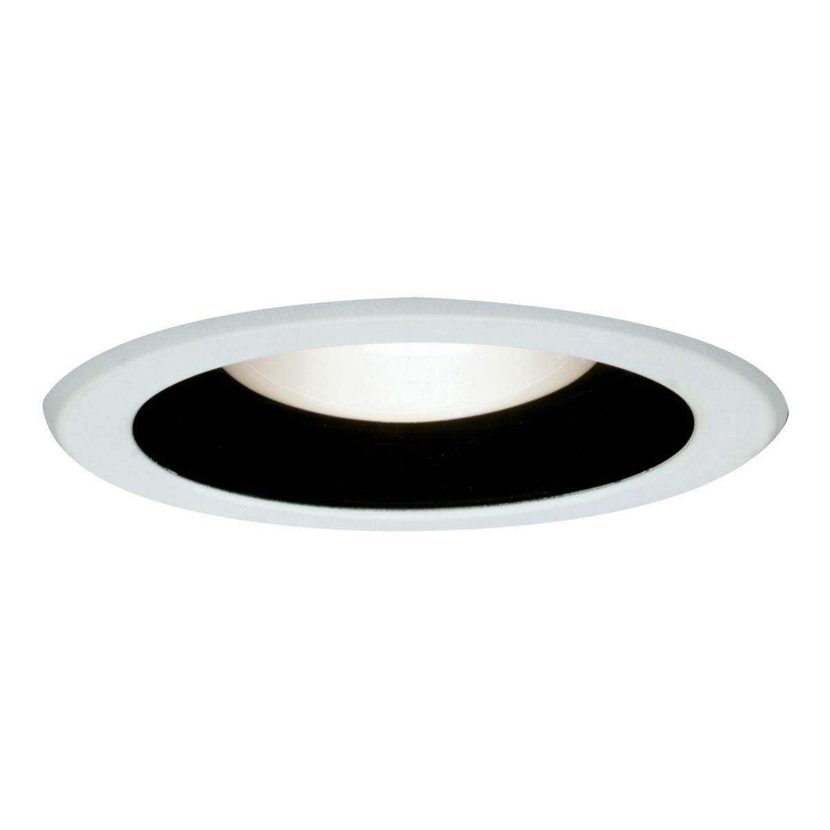5" Trim Metal Baffle White Trim with Black Baffle