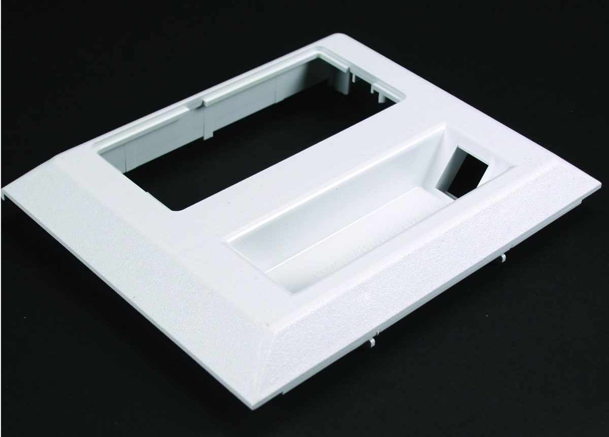 Access 5000 Device Plate Fitting; PVC, Black, For Mounting One Standard Device and Up To Two Communication Connections
