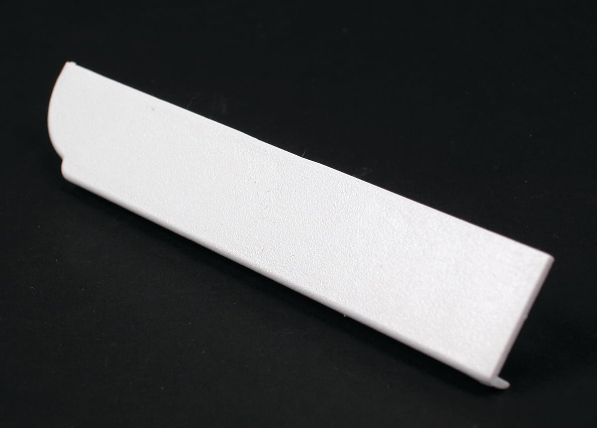 Non-Metallic Right End Cap Fitting; PVC, Black, Used On 5000 Series Two Piece Non-Metallic Multi-Channel Surface Raceway