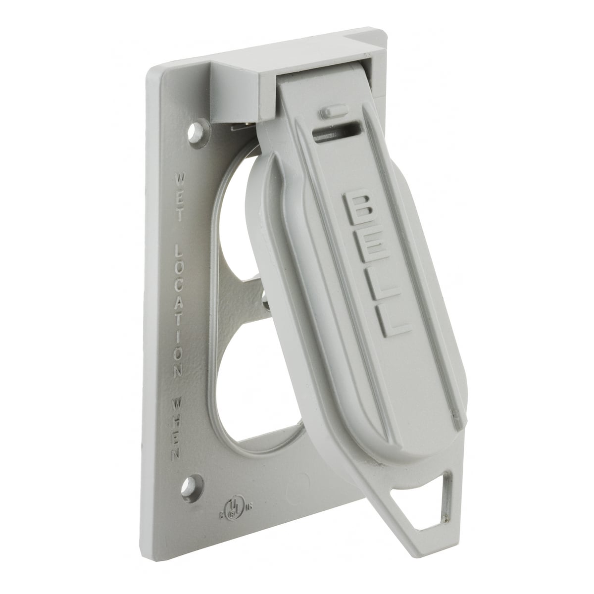 1G VERTICAL WP COVER BOX MT DUPLEX - GRAY