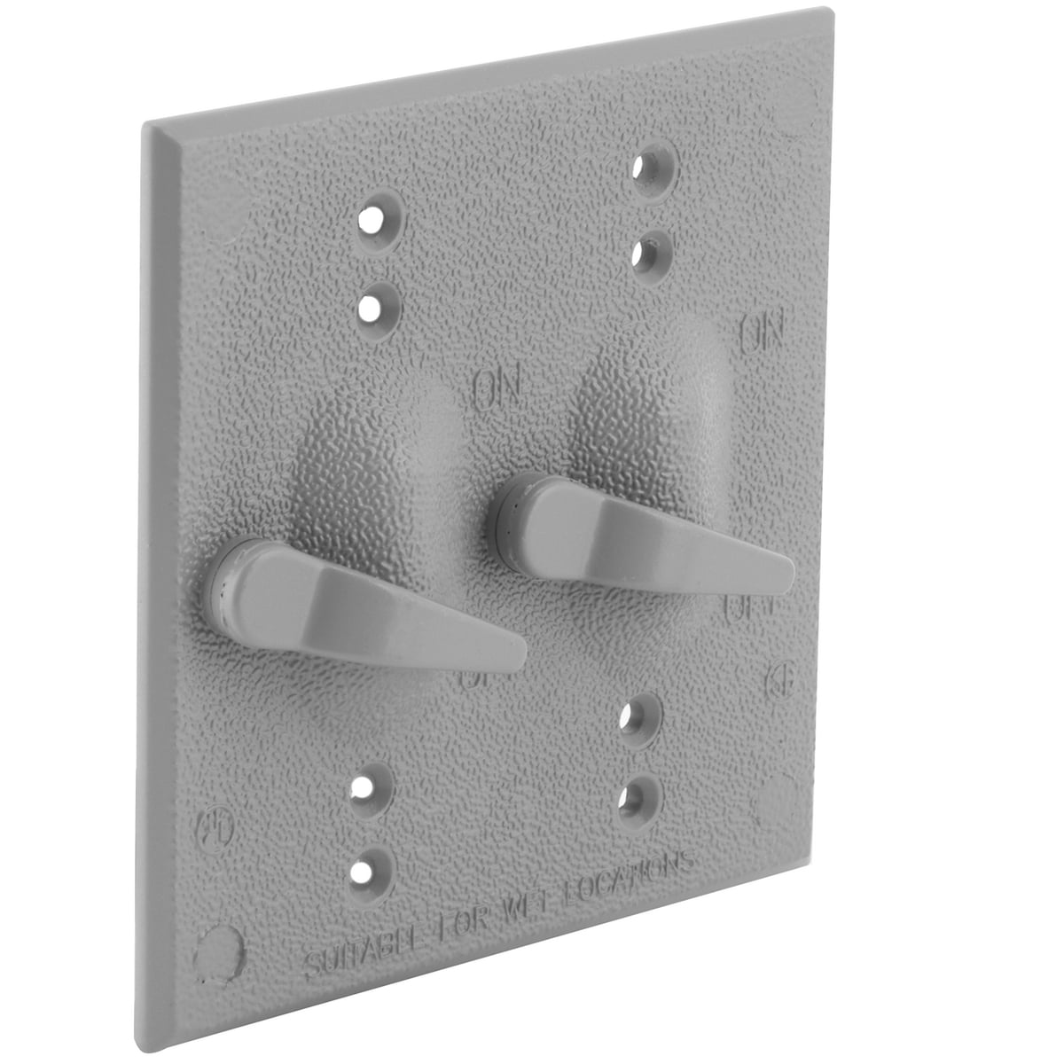 Two Gang Gray Device Mount Switch Cover Only
