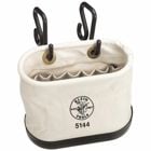 Canvas Bucket, 15-Pocket Aerial Oval Bucket with Hooks, Lineman Bucket constructed with No. 6 canvas