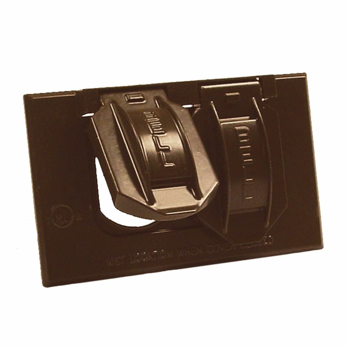  1-Gang Weatherproof Device Cover;  Aluminum, Bronze, Horizontal Mount
