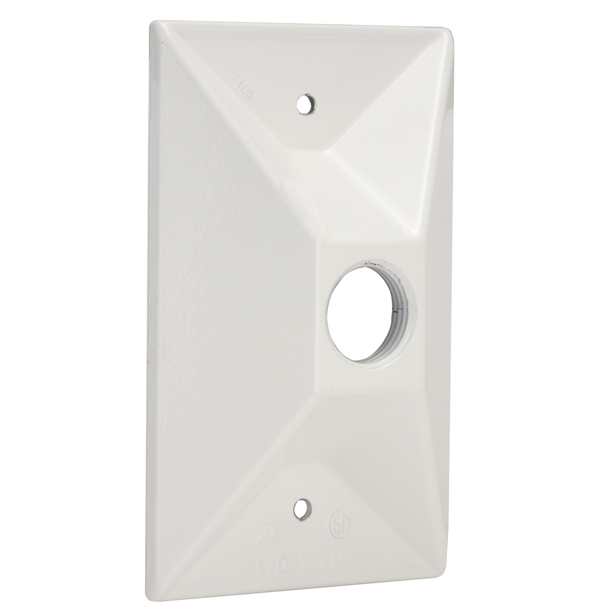 1G WP CLUSTER COVER (1) 1/2 IN. OUTLET WHITE