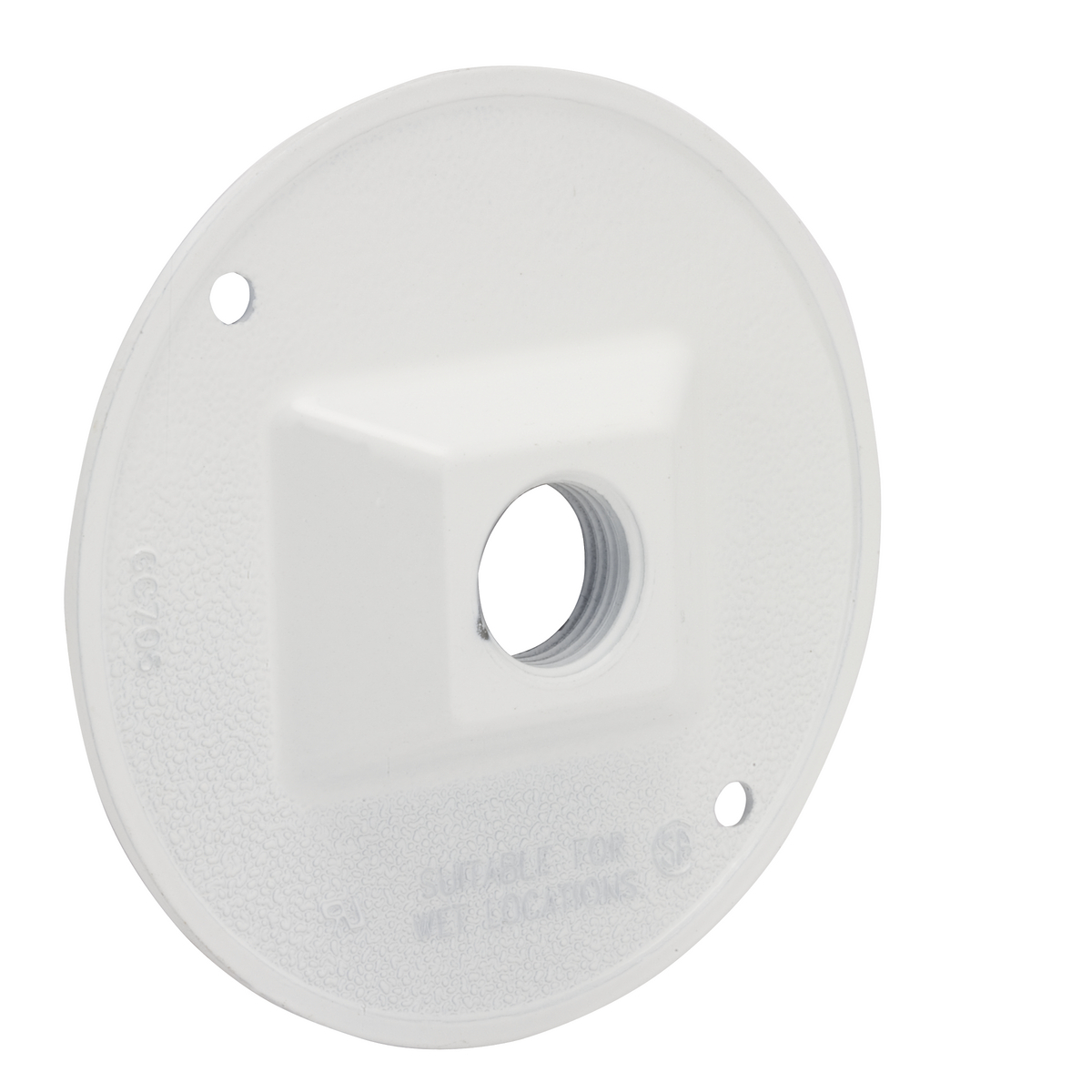 1-Gang Weatherproof Cluster Cover; 1.094 Inch Depth, Die-Cast Zinc, White