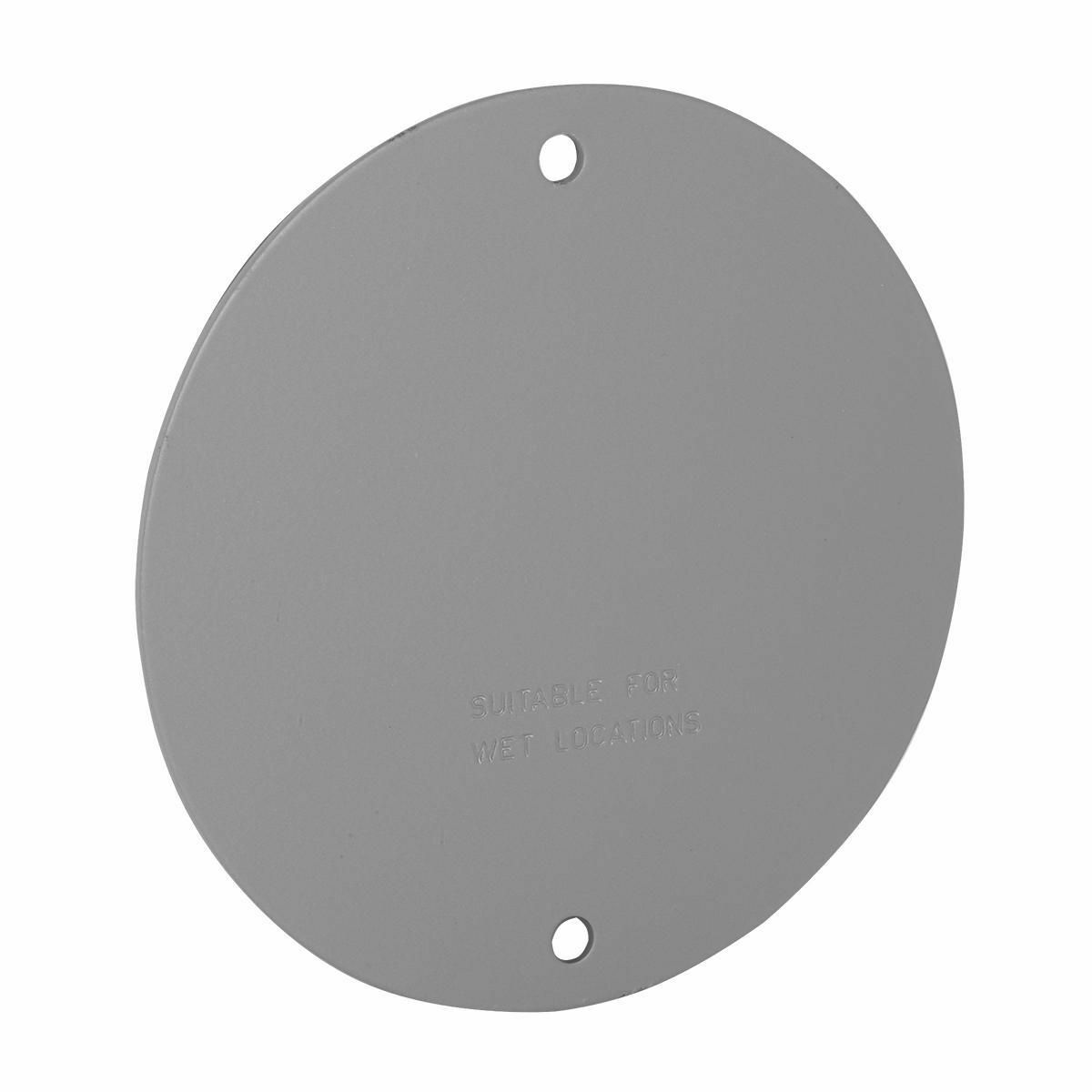 4 In. Round Gray Blank Cover - Box Mount