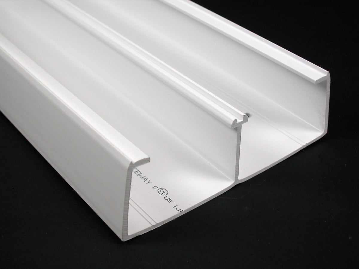 Non-Metallic Two Compartment Raceway Base; Ivory
