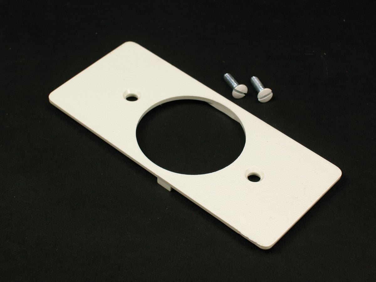 Steel, 1-Gang, Single Receptacle Cover, 5500 Series. Size: 1.59" Diameter. Ivory.