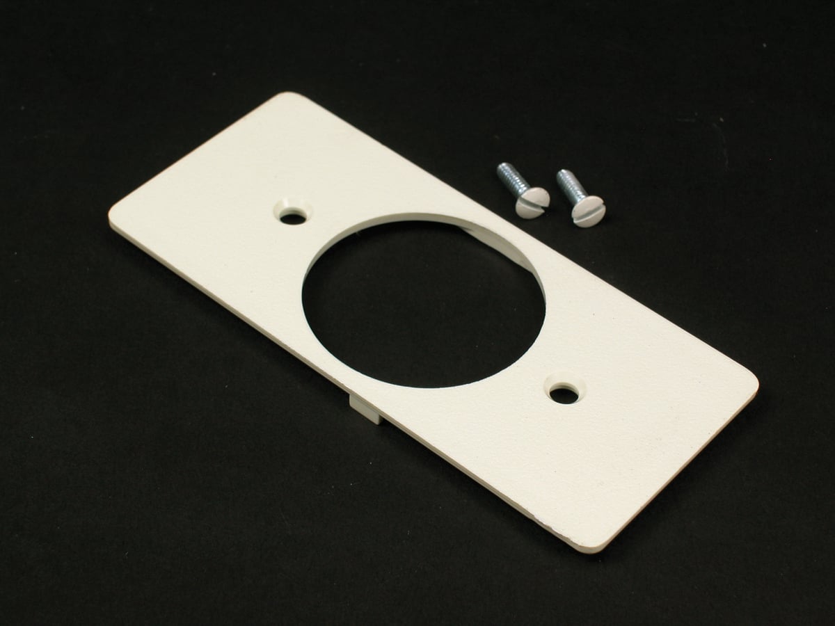 Non-Metallic Single Receptacle Faceplate Fitting; PVC, White, For 5500 Series Multiple Channel Raceway