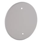 5 In. Round Steel Closure Plates, Off-white, (2) 8-32 screws,directmount to fixture outlet box
