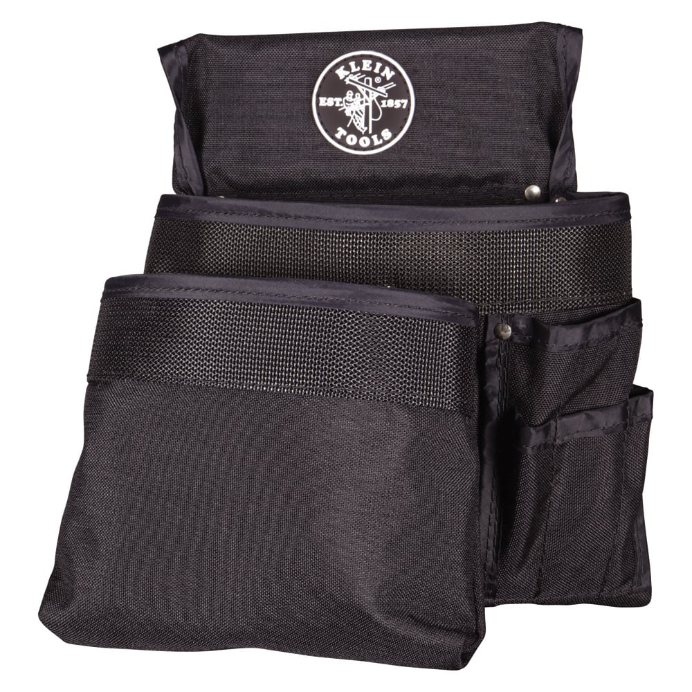 Tool Pouch, PowerLine Series 8-Pocket Tool Pouch, Black Nylon