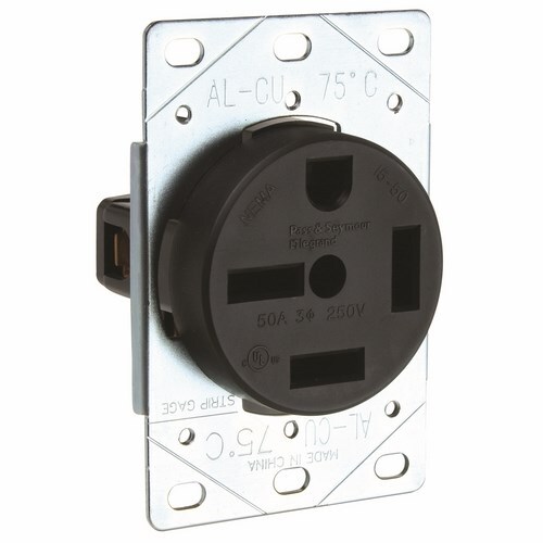 Straight Blade Receptacle 3pole 50amp 250v