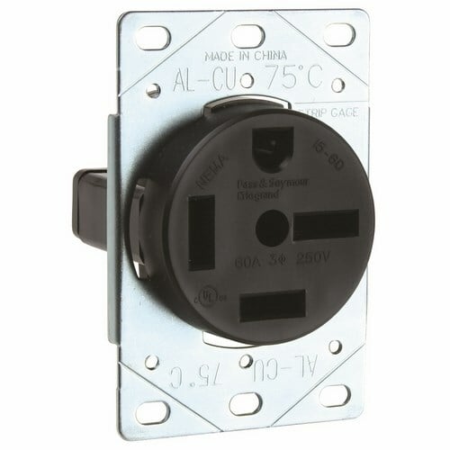 Straight Blade Receptacle 3pole 4wire 60amp 250v