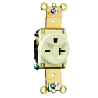 Heavy-Duty Spec Grade Single Receptacle Back and, Side Wire 20amp 250volt Ivory