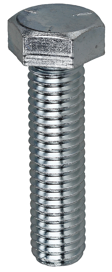 Cap Screw, Grade 5 Steel material, Zinc Plated Finish, Hex head type, 1/2 in. length, 1/4-20 in. thread size, 7/16 in. head width