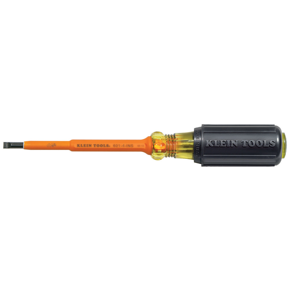 Insulated Screwdriver, 3/16-Inch Cabinet, 4-Inch