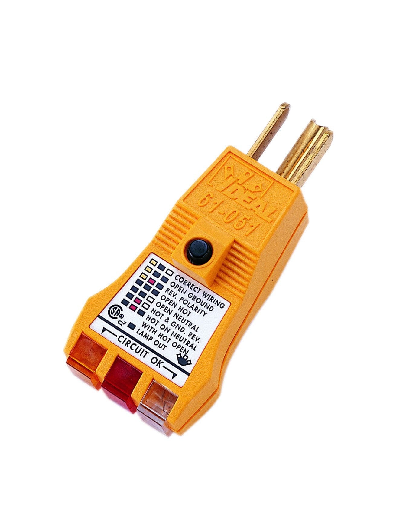 IDEAL, Circuit Tester, E-Z Check, Plus GFCI, Voltage Rating: 120 VAC, Warranty: 2 year