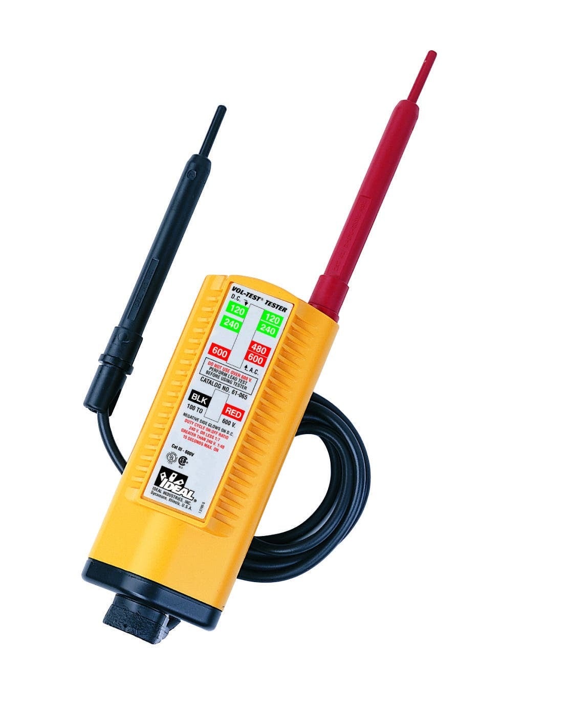 IDEAL, Voltage Tester, Vol-Test, Solenoid, Voltage Rating: 600 V, Warranty: 2 year