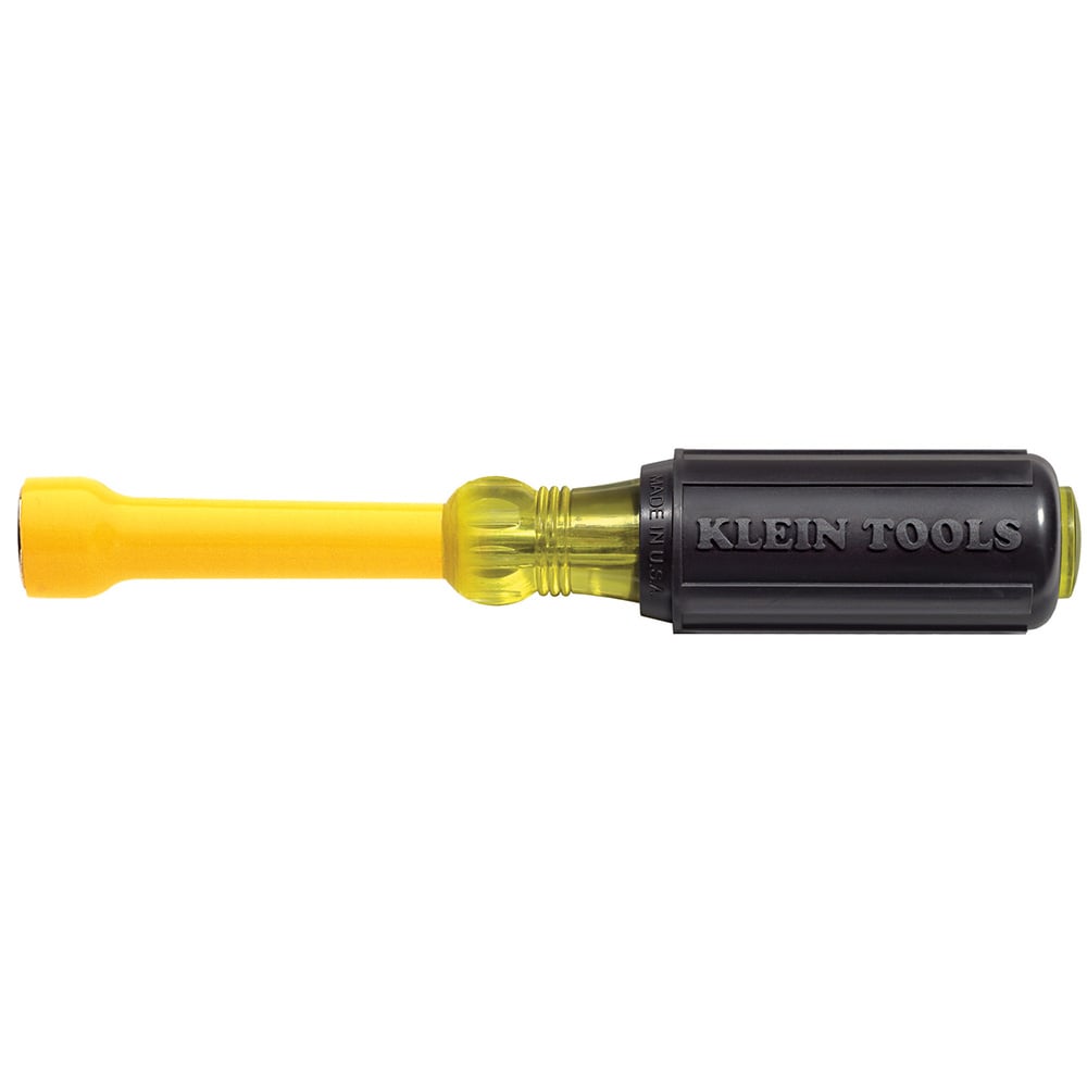 7/16-Inch Coated Nut Driver, 3-Inch Hollow Shaft, Entire shank plastic coated for circuit protection only. NOT INSULATED