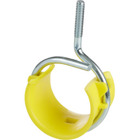 1-1/2" Diameter Bridle Ring with Plastic Saddle, 1/4"-20 Thread, Saddle Provides Wide Base for Cable, Zinc Plated/Yellow
